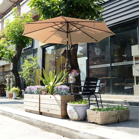 Villacera 9-Foot Outdoor Patio Umbrella, Beige 83-OUT5442